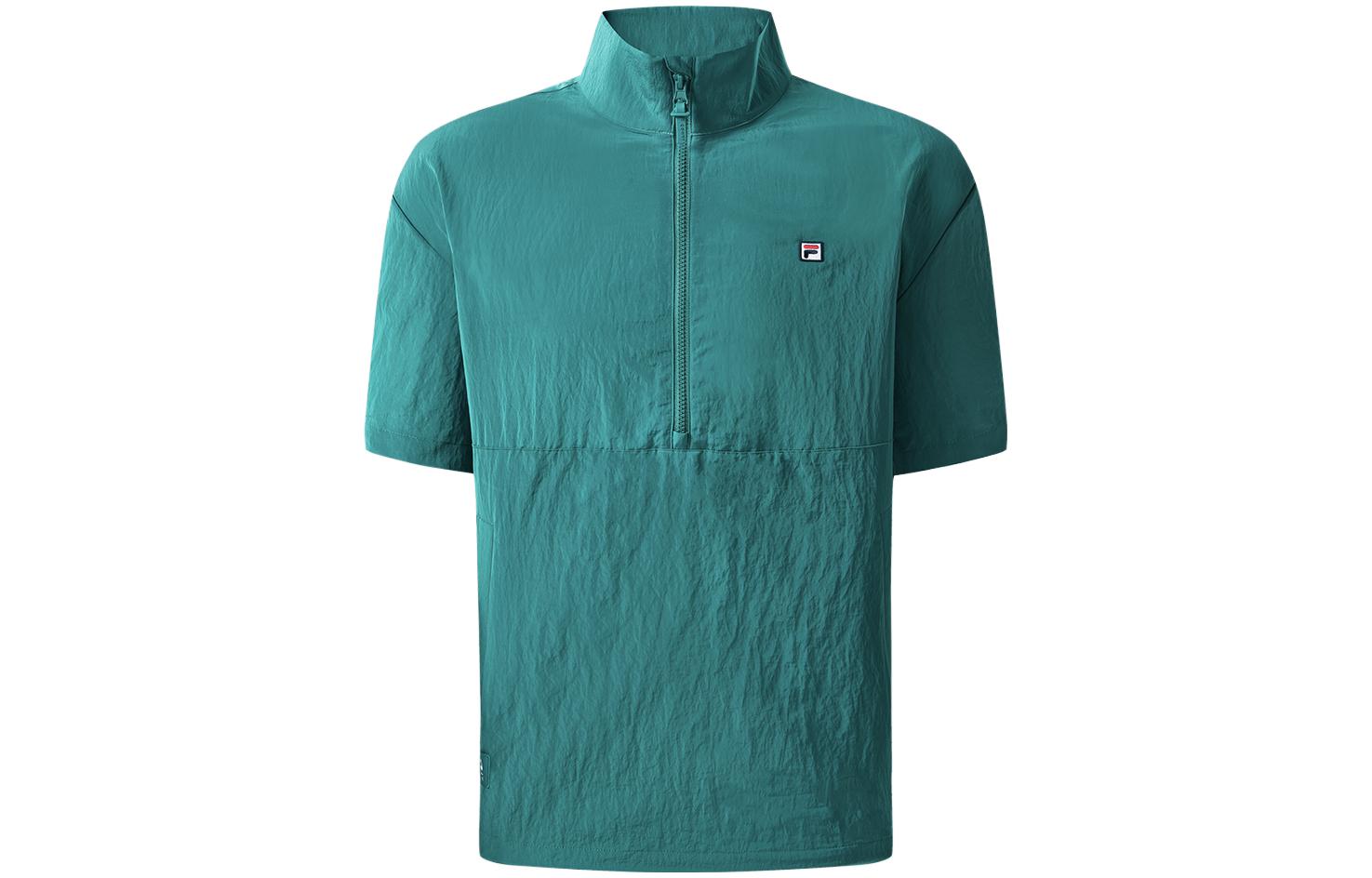 FILA Solid Half-Zip Stand Collar Jacket Strong Polka Dot Green A11M323707F-GN