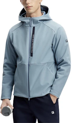 FILA 星灰蓝色连帽健身织物夹克 A11M411712F-BU Order FILA 星灰蓝色连帽健身织物夹克 A11M411712F-BU