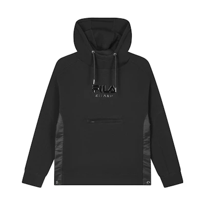 FILA Solid Logo Black Oversized Hoodie F11M345201F-BK