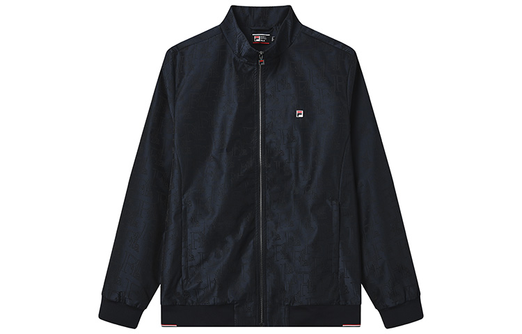 FILA Solid Logo Casual Woven Long-Sleeve Jacket in Legendary Blue F11M241702F-NV
