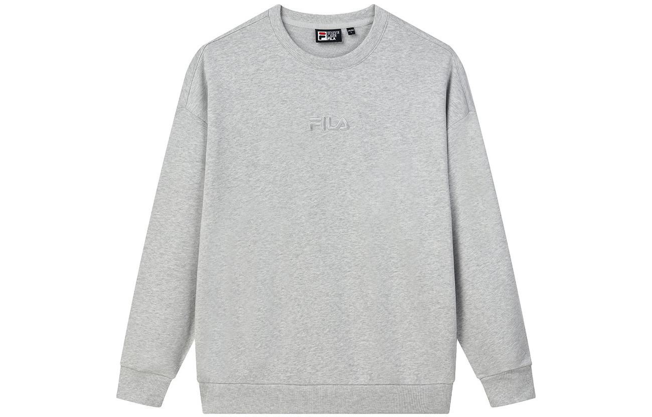 FILA Solid Logo Crewneck Sweatshirt Unisex - Gray F51U138297F-MG