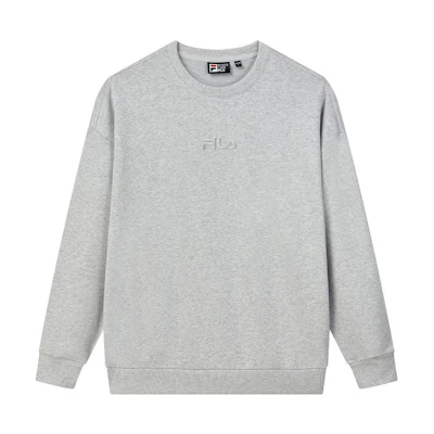 FILA Solid Logo Crewneck Sweatshirt Unisex - Gray F51U138297F-MG