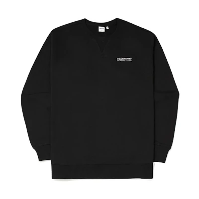 FILA Solid Logo Crewneck Sweatshirt Unisex Black FS2POE3602X-BLK