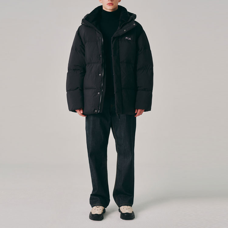 Purchase FILA Hoodie Jaket Unisex Hitam Logo Bordir Ritsleting Solid FS2DJE4107X-BLK