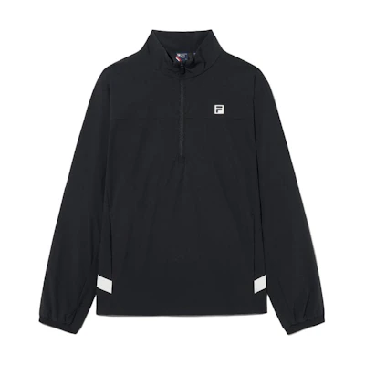 FILA Solid Logo Half-Zip Stand Collar Jacket - Black FS2JKH2302M-BLK