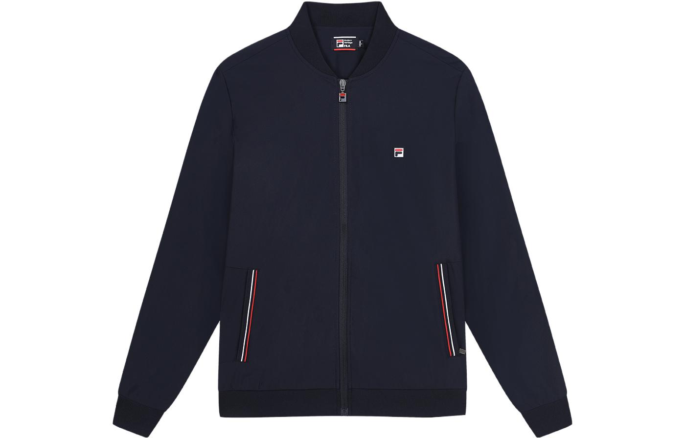 FILA Solid Logo Knit Jacket in Legendary Blue F11M331501ANV