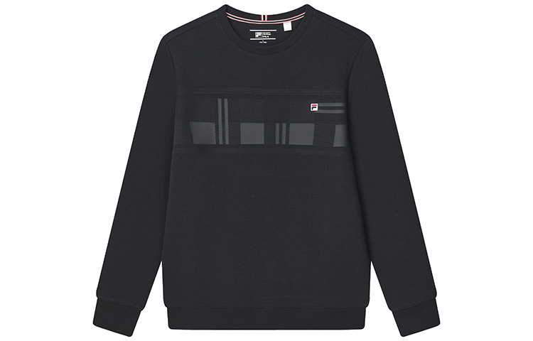 FILA Solid Logo Knit Pullover Sweatshirt Legendary Blue F11M241207FNV