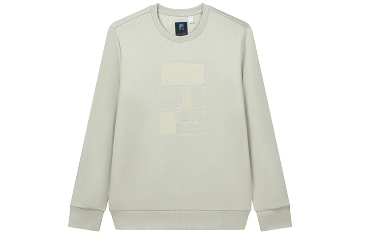 FILA Solid Logo Knit Pullover Sweatshirt Light Green F11M212205FLG