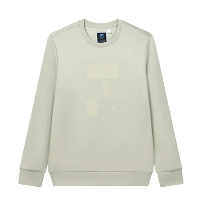 FILA Solid Logo Knit Pullover Sweatshirt Light Green F11M212205FLG