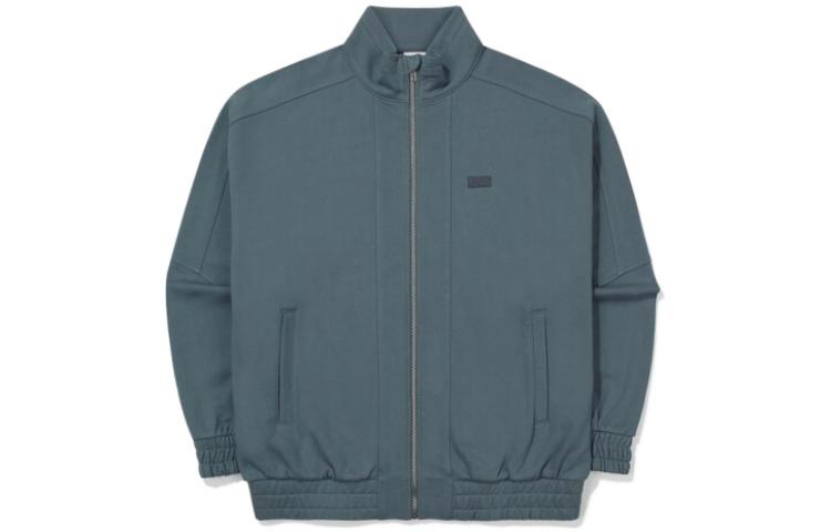 FILA Solid Logo Patch High Collar Jacket Unisex Gray Blue FS2FTE3104X-GSU