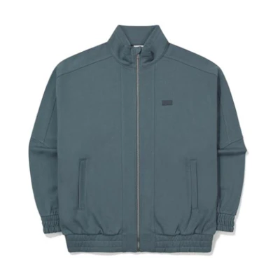 FILA Solid Logo Patch High Collar Jacket Unisex Gray Blue FS2FTE3104X-GSU