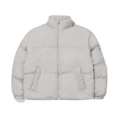 FILA Solid Logo Print Zipper Jacket Unisex - Gray FE2DJE6101X-LGY