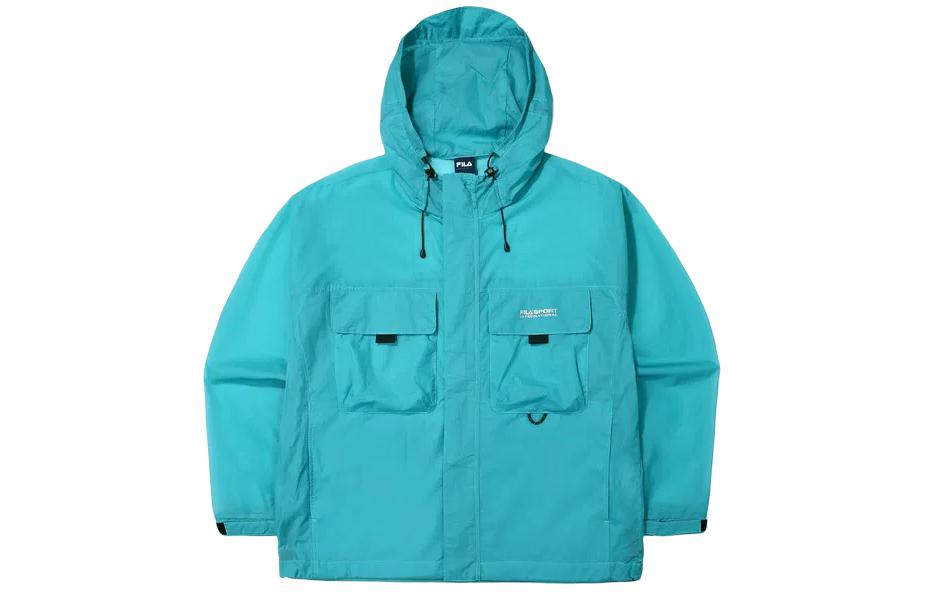 FILA Solid Logo Zip-Up Hoodie Jacket Unisex Light Blue FS2JKG2136X-AQA