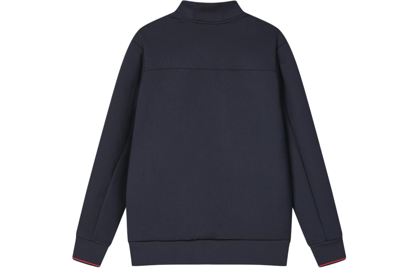 FILA Solid Navy Knitted Long-Sleeve Casual Jacket with Stand Collar F11M411503A-NV 圖 3