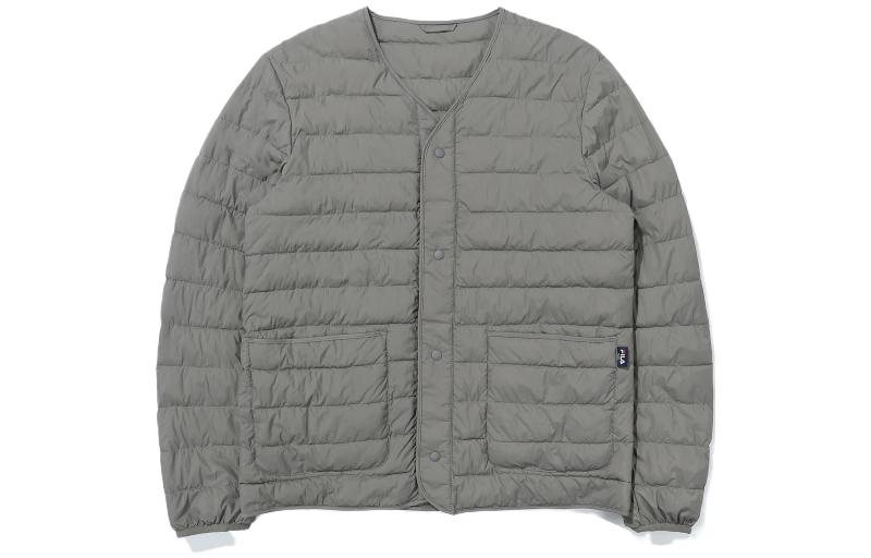 FILA Solid V-Neck Single-Breasted Jacket Unisex - Gray FE2JKD6114X-KHI