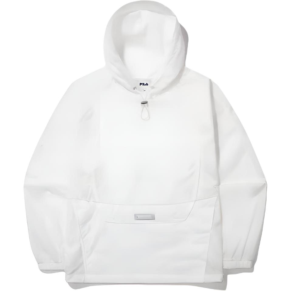 FILA Solid White Pullover Hoodie with Long Sleeves FS2POG2171F-OWH
