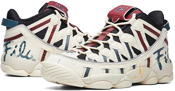 Fila Fusion 斐樂潮牌 Spaghetti 復古籃球鞋 黑白紅 Shop Fila Fusion 斐樂潮牌 Spaghetti 復古籃球鞋 黑白紅