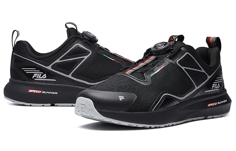 Shop Fila 斐樂 Speed Runner Boa 急速跑者 低筒跑步鞋 黑