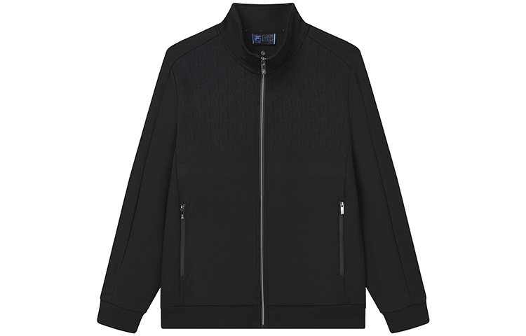 FILA Sport Casual Knit High Collar Jacket - Solid Black F11M212501F-BK