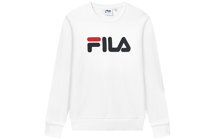 FILA Sports Lifestyle Logo Crewneck Sweatshirt Retro Unisex - Standard White F51U144231FWT
