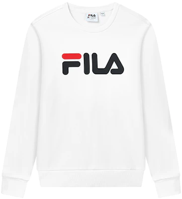 FILA 復古運動休閒男女同款圓領衫 - 標準白色 F51U144231FWT Buy FILA 復古運動休閒男女同款圓領衫 - 標準白色 F51U144231FWT