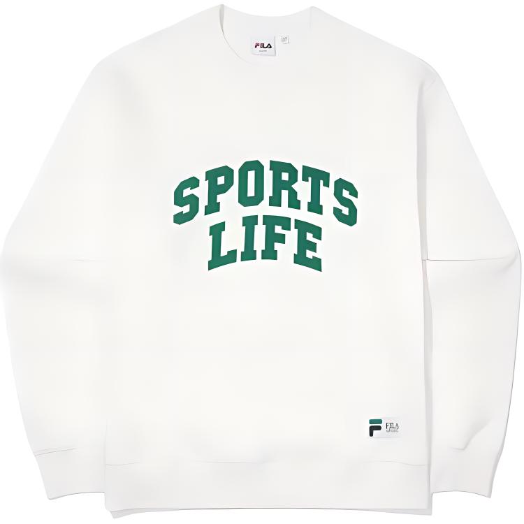 FILA Sportslife Arch Logo Printed Crewneck Sweatshirt Men’s Grey White 2500FE2POF5102X-OWH