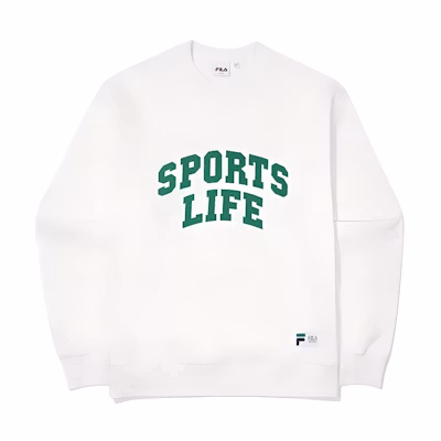 FILA Sportslife Arch Logo Printed Crewneck Sweatshirt Men’s Grey White 2500FE2POF5102X-OWH