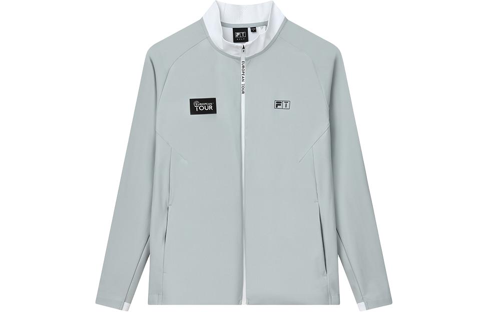 FILA Sporty Casual Jacket Misty Grey Blue拼接 Graphic Design A11M215517F-LB