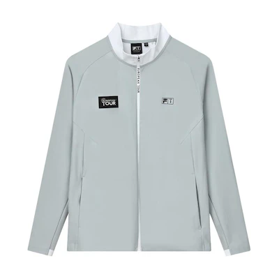 FILA Sporty Casual Jacket Misty Grey Blue拼接 Graphic Design A11M215517F-LB