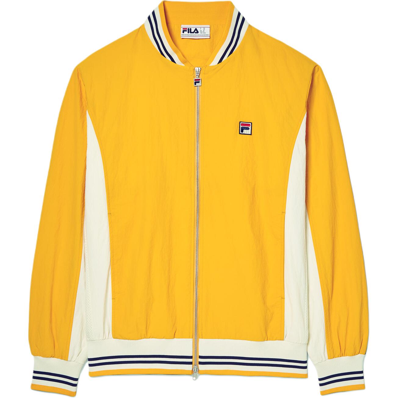 FILA Spring Collection Yellow Comfortable Pleated Zip Jacket LU411119-720