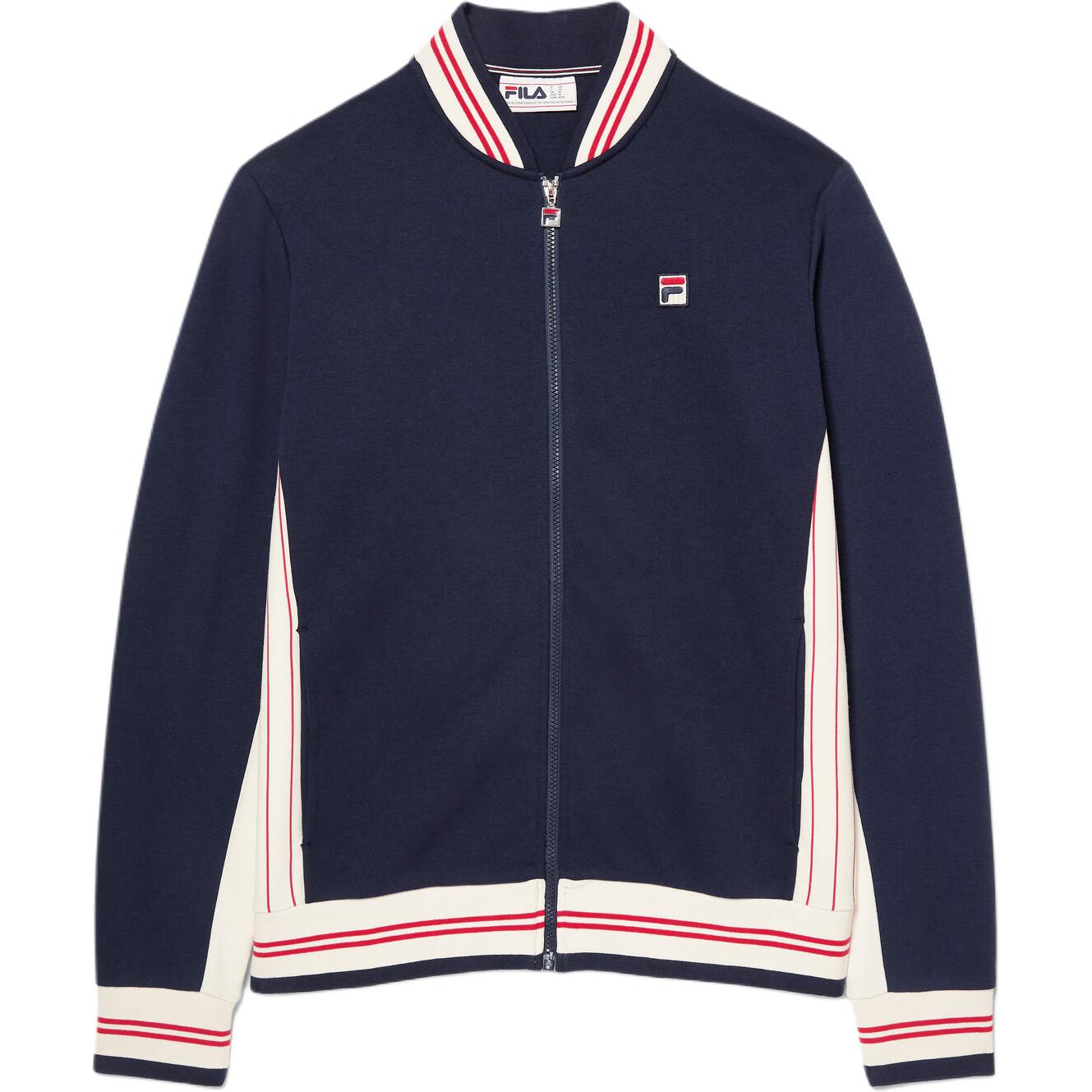 FILA Spring SS24 Full-Zip Navy Blue Jacket for Men - Stylish & Comfortable LM33E584-488