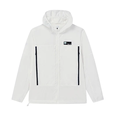 FILA SS22 Athletics Logo Print Casual Woven Jacket Cloud White A11M221710FWT