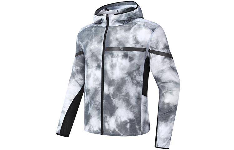FILA SS22 Athletics Tie-Dye Letter Print Lightweight Running Jacket Mens A11M222703F-ZA
