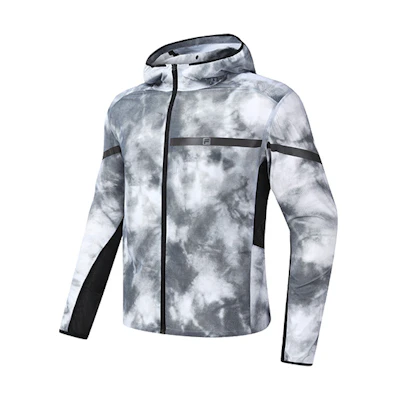 FILA SS22 Athletics Tie-Dye Letter Print Lightweight Running Jacket Mens A11M222703F-ZA