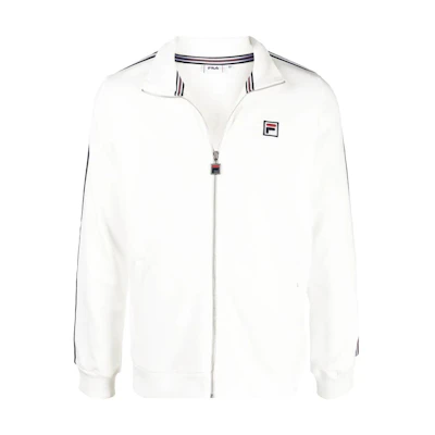 FILA SS22 White High-Neck Jacket with Solid Logo Patch FAM0223