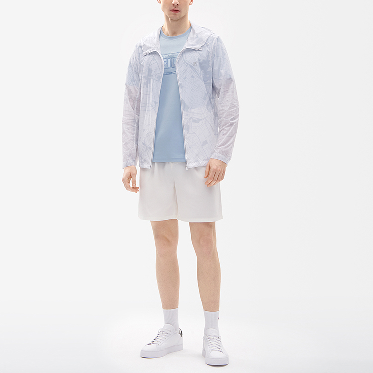 FILA SS22 White Logo Print Hooded Woven Jacket Casual Style F11M237704F-WT 圖 4