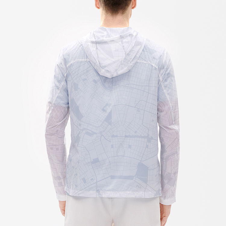 FILA SS22 White Logo Print Hooded Woven Jacket Casual Style F11M237704F-WT 圖 6