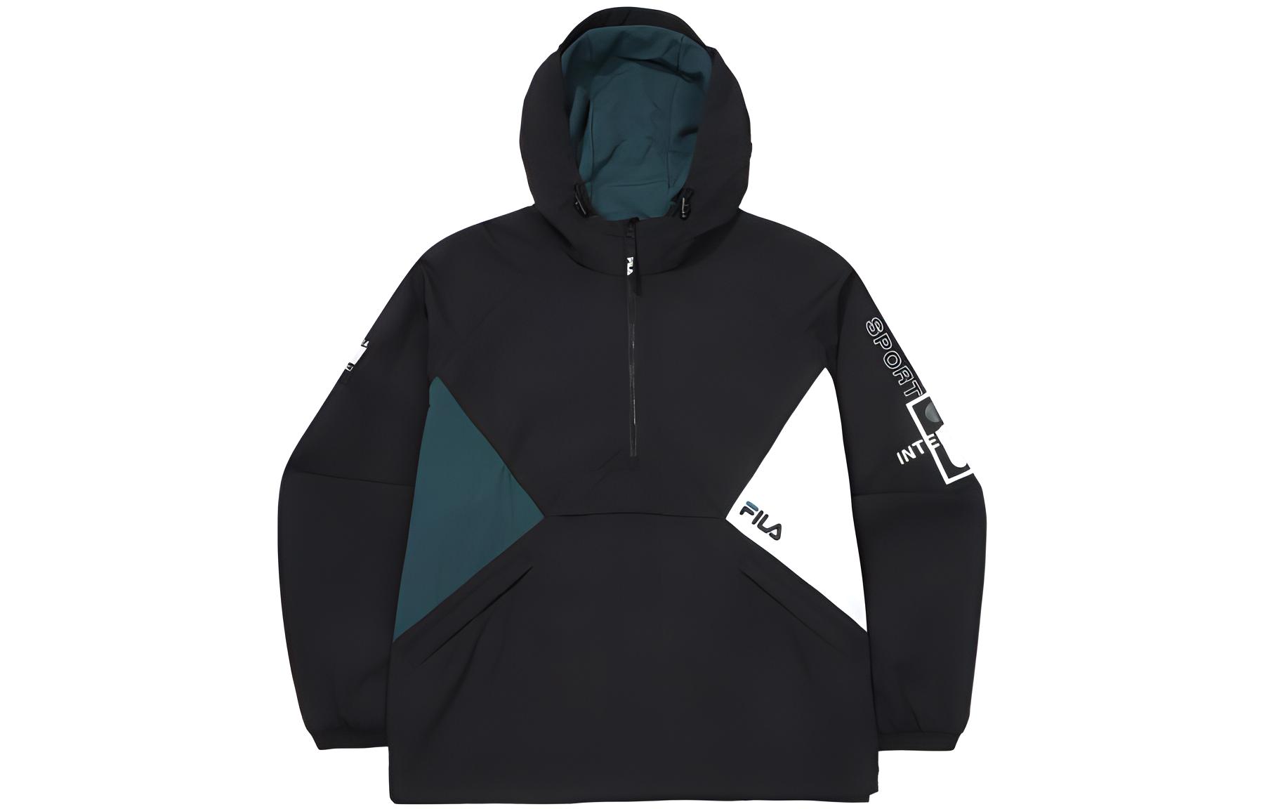 FILA SS23 Black Casual Loose Fit Zip-Up Hoodie Jacket 1100FS2JKF2112X-BLK