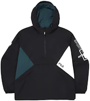 FILA SS23 Black Casual Loose Fit Zip-Up Hoodie Jacket 1100FS2JKF2112X-BLK FILA SS23 Black Casual Loose Fit Zip-Up Hoodie Jacket 1100FS2JKF2112X-BLK