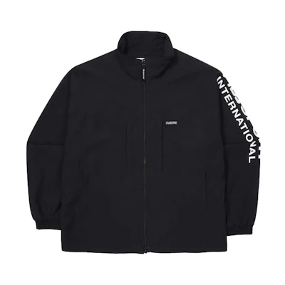 FILA SS23 Black Solid Zipper Letter Print Jacket FS2JKF1131X-BLK