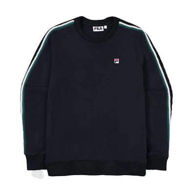 FILA SS23 Knit Casual Sweatshirt Unisex - Navy Blue FS2POF3392XINA