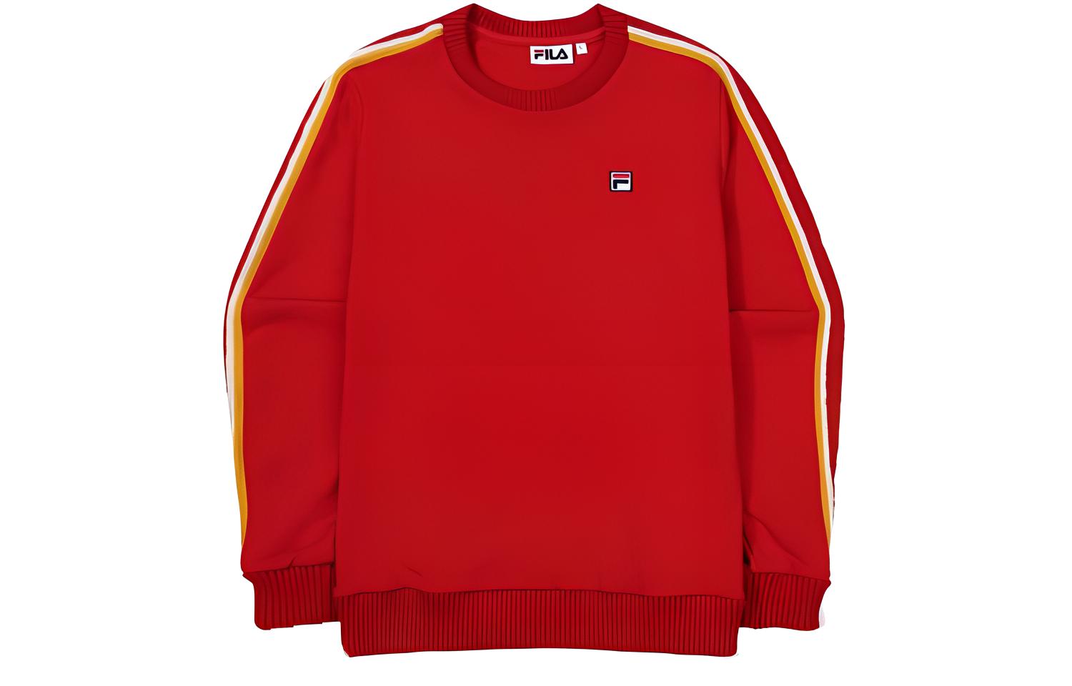 FILA SS23 Knit Detail Casual Sweatshirt Unisex Red FS2POF3392XRED