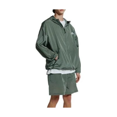 FILA SS23 Lightweight Solid Color Zip-Up Hoodie Jacket Khaki FE2JKD5105X-KHI