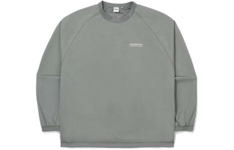 FILA SS23 Solid Color Crewneck Pullover Sweatshirt Gray FS2POE3604X-LGY