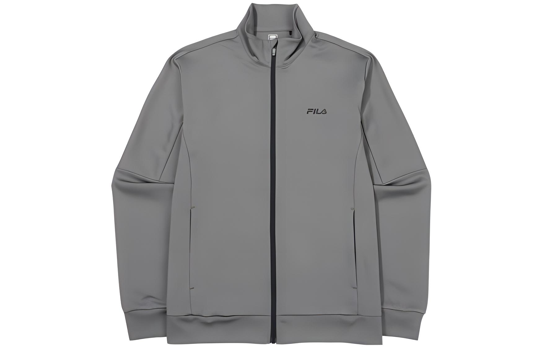 FILA SS23 Solid Color Zip-Up Sweatshirt Grey FS2FTF3201M-GY