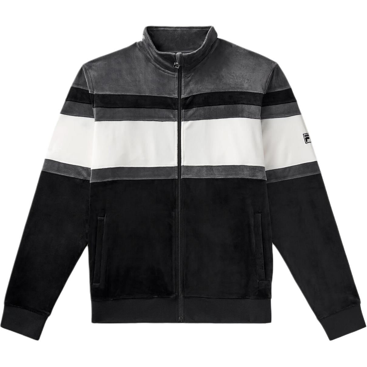 FILA SS24 Apex Outdoor Zip Jacket in Black and Cyan LM431147-985