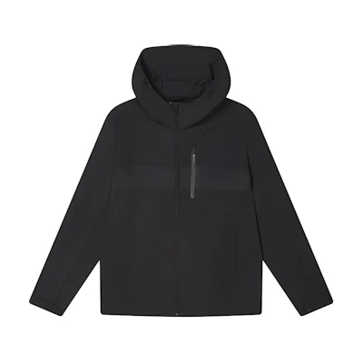 FILA SS24 Lightweight Solid Color Hooded Jacket - Black F11M422706F-BK