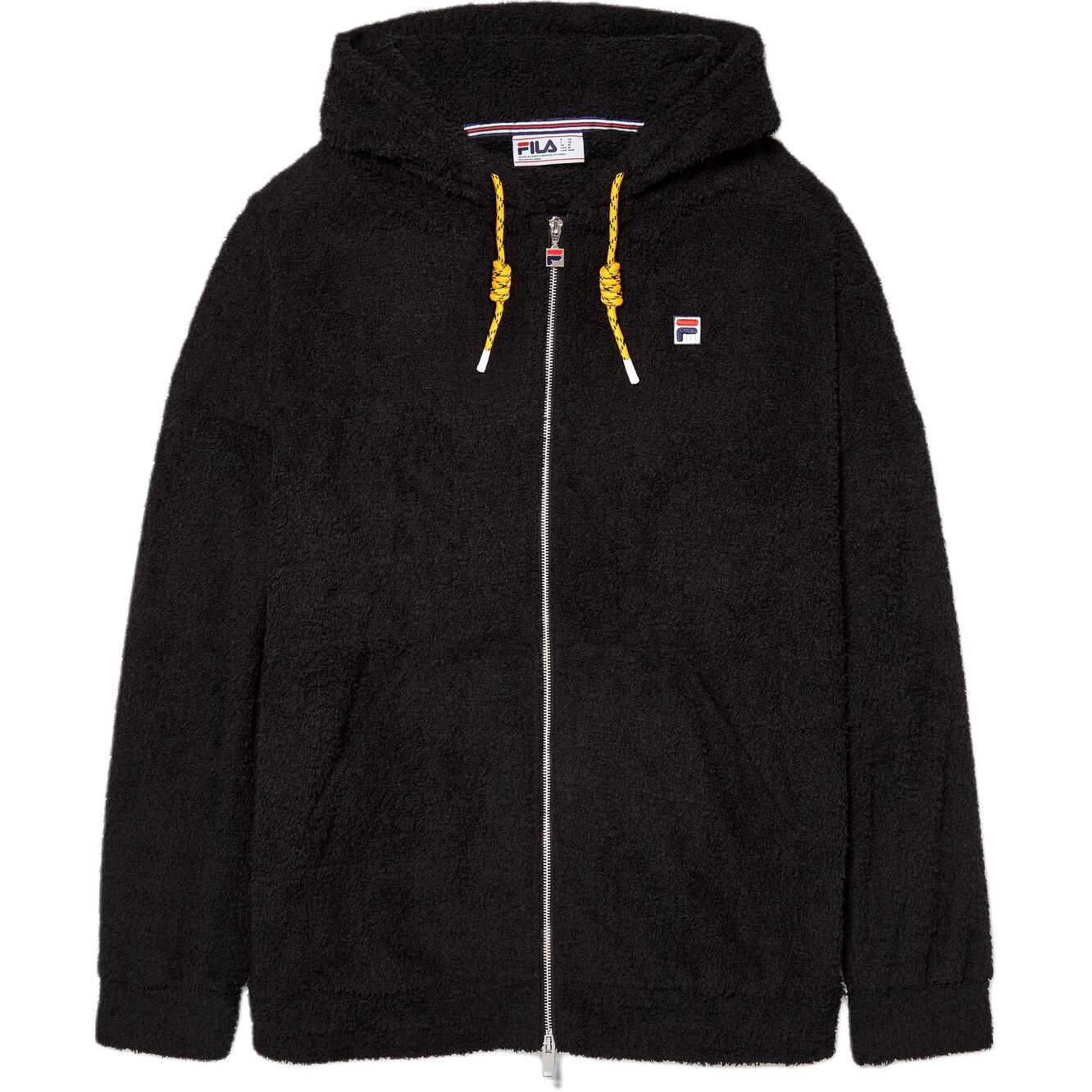 FILA SS24 Spring Collection Colorblock Logo Hoodie Jacket - Black LU411124-001