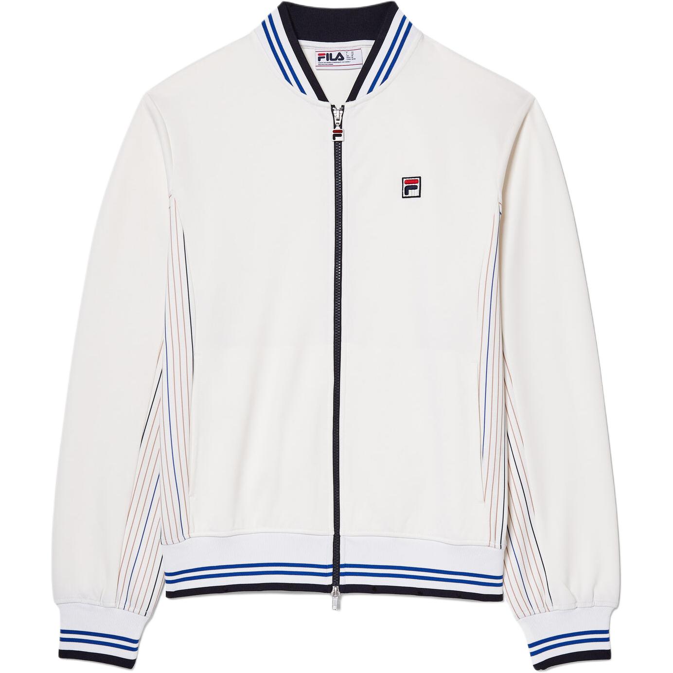 FILA SS24 Spring Colorblock Full-Zip Casual Jacket for Men - White TM411153-100