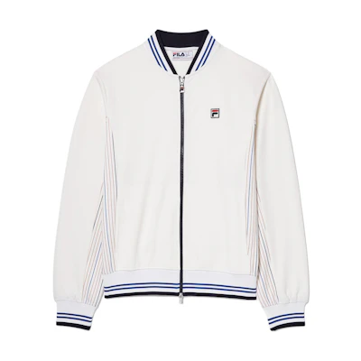 FILA SS24 Spring Colorblock Full-Zip Casual Jacket for Men - White TM411153-100